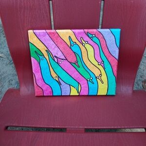 Magic Worm Glitter Canvas